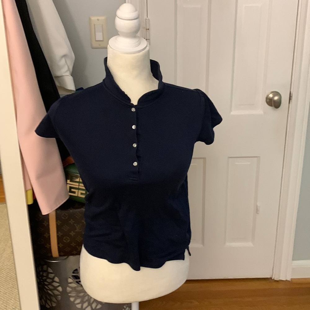 Lands end girls navy polo